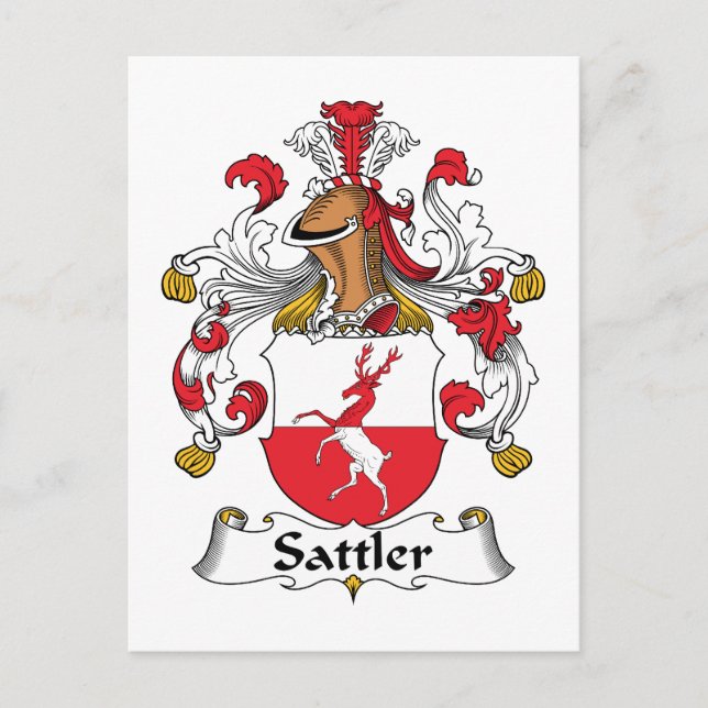 Postal Escudo de la familia Sattler (Anverso)