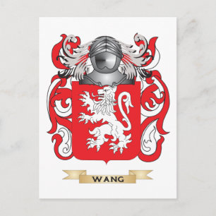 Postal Escudo de la familia Wang (escudo de armas)