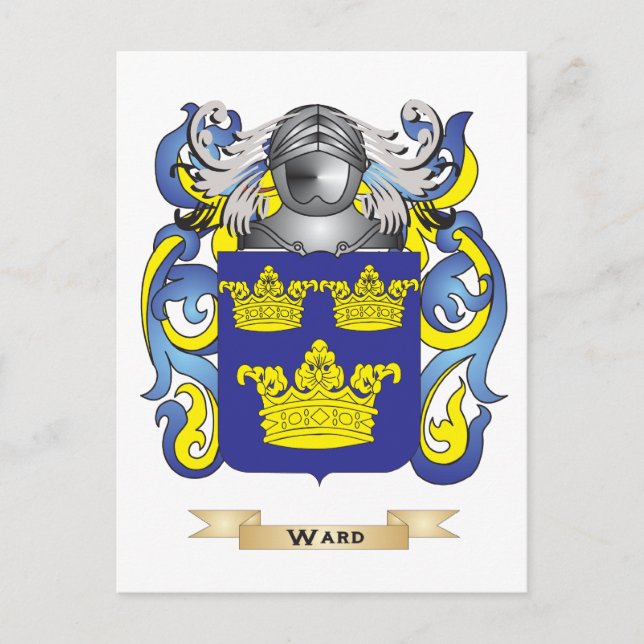 Postal Escudo de la familia Ward (escudo de armas) (Anverso)