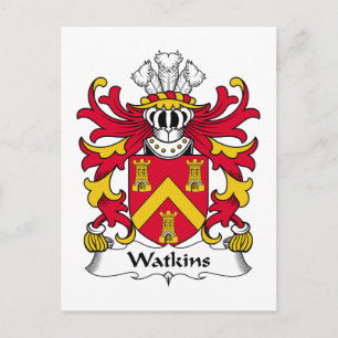 Postal Escudo de la familia Watkins