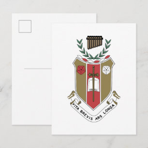 Postal Escudo de la Fraternidad Musical Sigma Alpha Iota