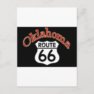 Postal Escudo de la ruta 66 de Oklahoma