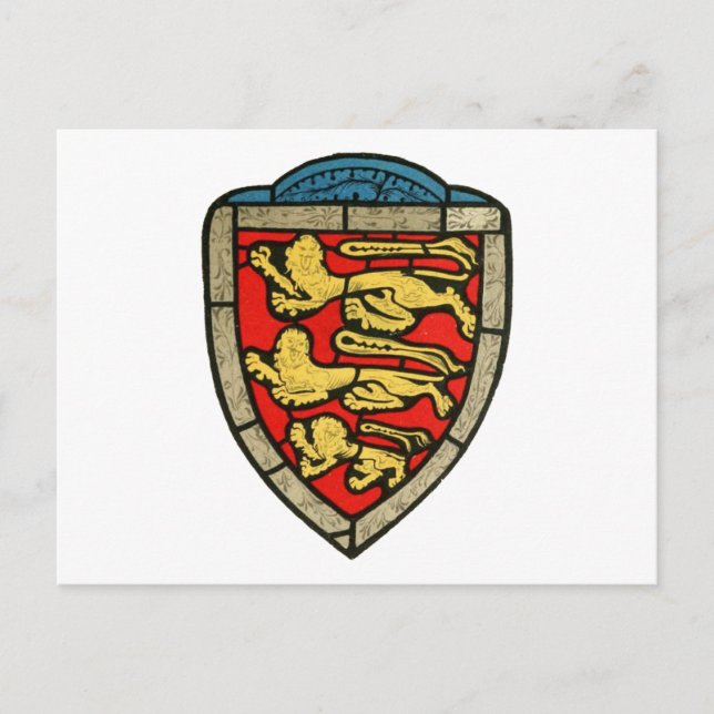 Postal Escudo de Leones Medievales (Anverso)
