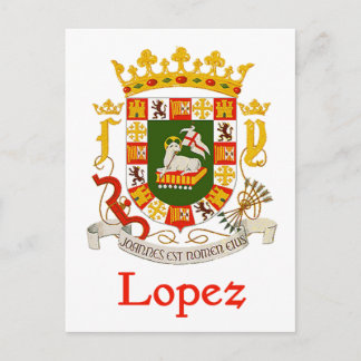 Postal Escudo de López de Puerto Rico