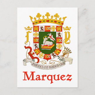 Postal Escudo de marquez de Puerto Rico