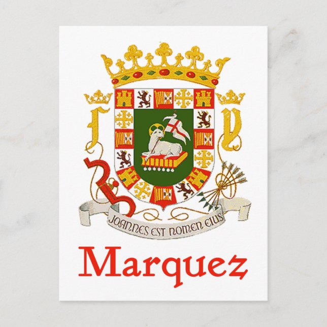 Postal Escudo de marquez de Puerto Rico (Anverso)