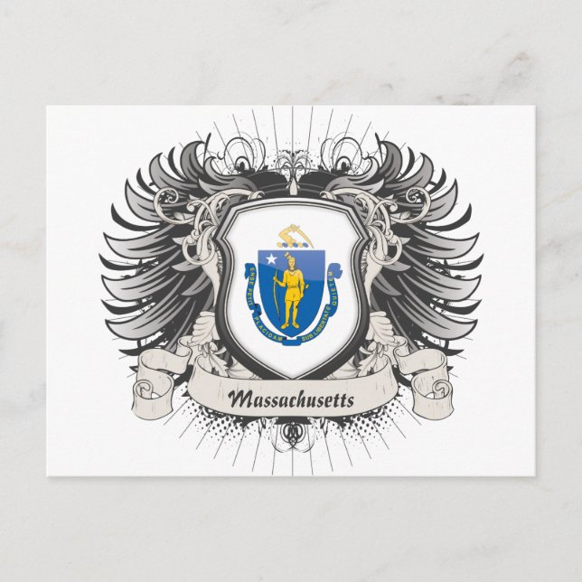 Postal Escudo de Massachusetts (Anverso)