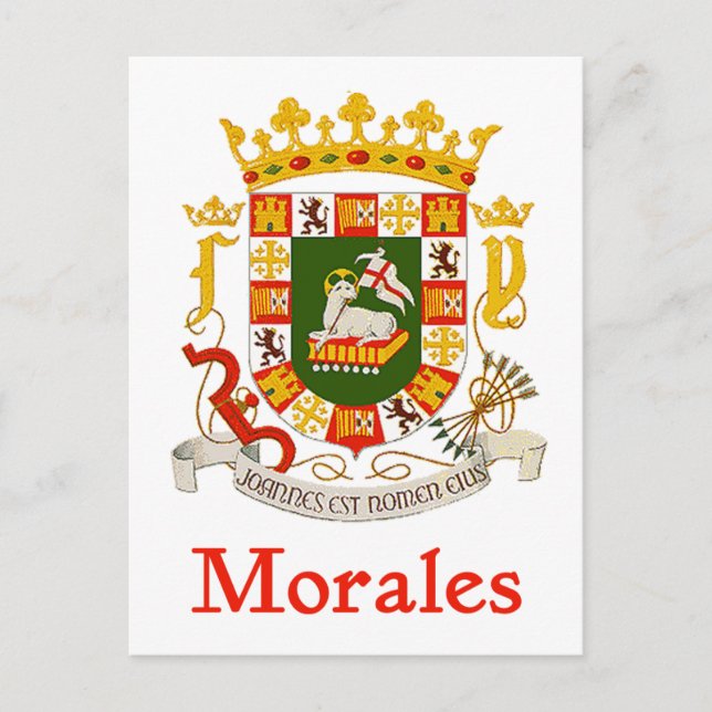Postal Escudo de Morales Puerto Rico (Anverso)