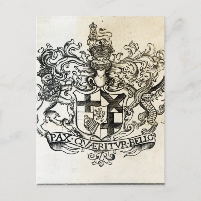 Postal Escudo de Oliver Cromwell (Anverso)