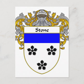 Postal Escudo de piedra de armas/reposo familiar (Mantled