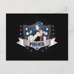 Postal Escudo de policía