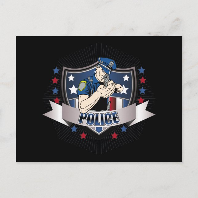 Postal Escudo de policía (Anverso)