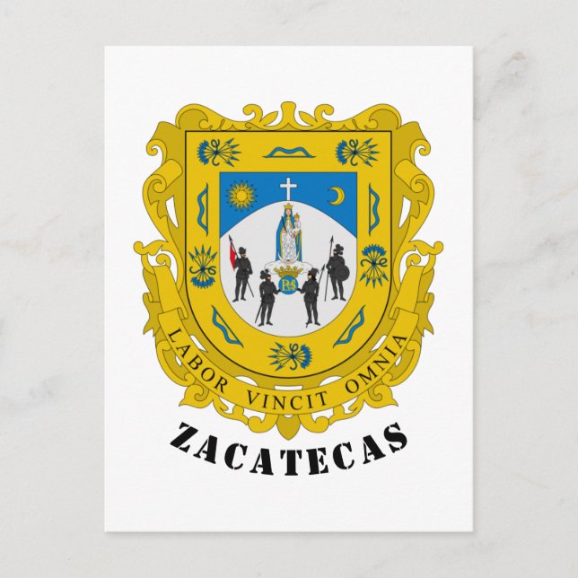 Postal Escudo de Zacatecas, México (Anverso)
