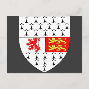 Postal Escudo del Condado de Carlow, Irlanda