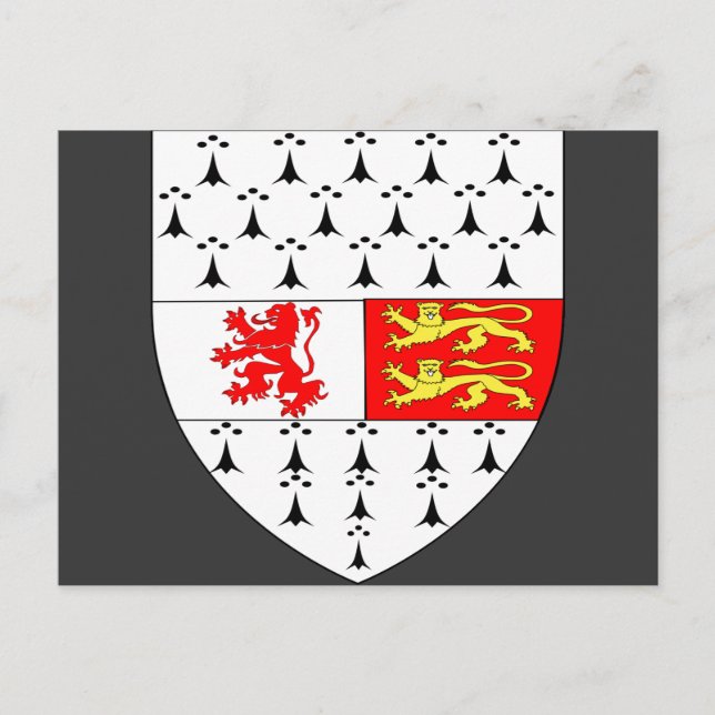 Postal Escudo del Condado de Carlow, Irlanda (Anverso)
