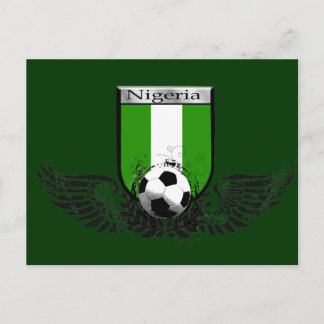 Postal Escudo del emblema de fútbol de Nigeria Wingcer