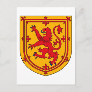 Postal Escudo del León Rampante de Escocia