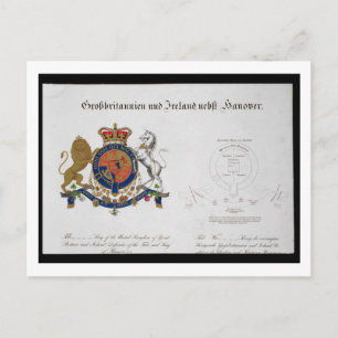 Postal Escudo del Rey del Reino Unido de Gran B