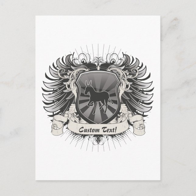 Postal Escudo Donkey (Anverso)