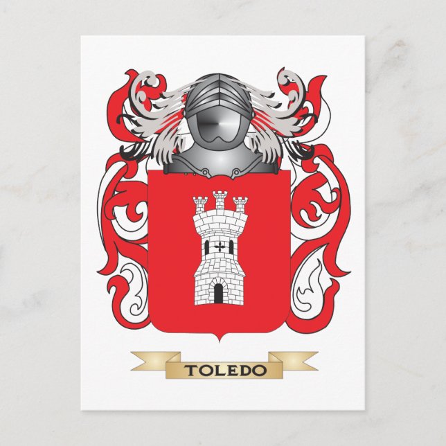 Postal Escudo familiar de Toledo (escudo de armas) (Anverso)