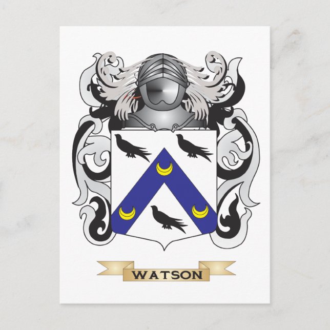 Postal Escudo familiar Watson (escudo de armas) (Anverso)
