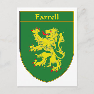 Postal Escudo Farrell de armas/reposo familiar