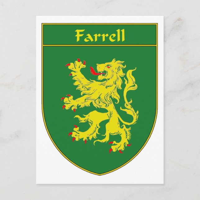 Postal Escudo Farrell de armas/reposo familiar (Anverso)