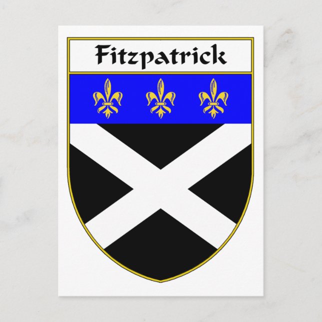 Postal Escudo Fitzpatrick de armas/reposo familiar (Anverso)