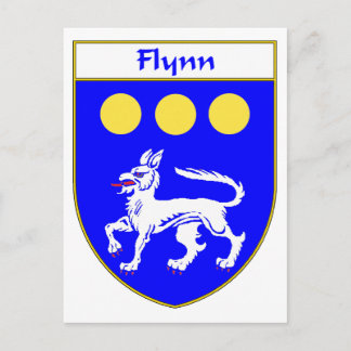Postal Escudo Flynn de armas/reposo familiar