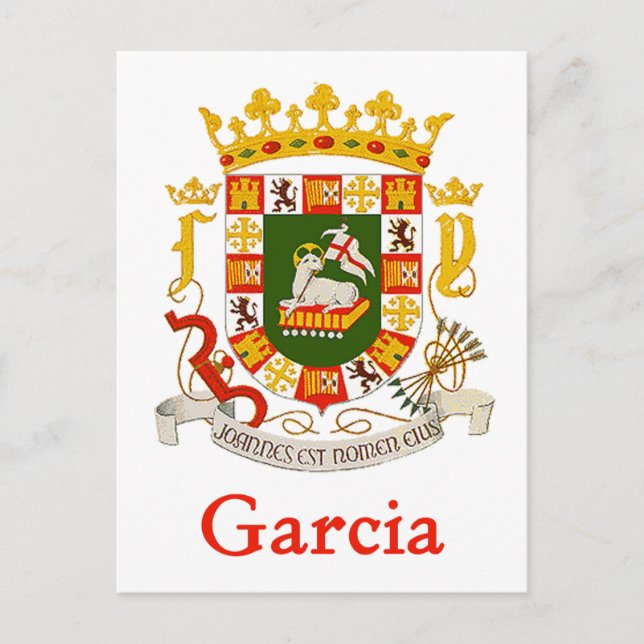 Postal Escudo García de Puerto Rico (Anverso)