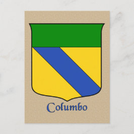 Postal Escudo heráldico de Columbo