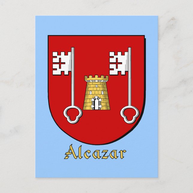 Postal Escudo heráldico de la familia Alcazar (Anverso)