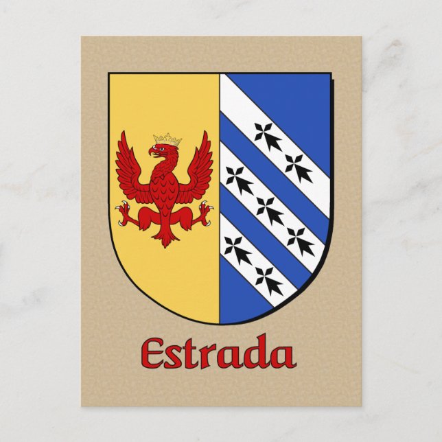 Postal Escudo heráldico de la familia Estrada (Anverso)