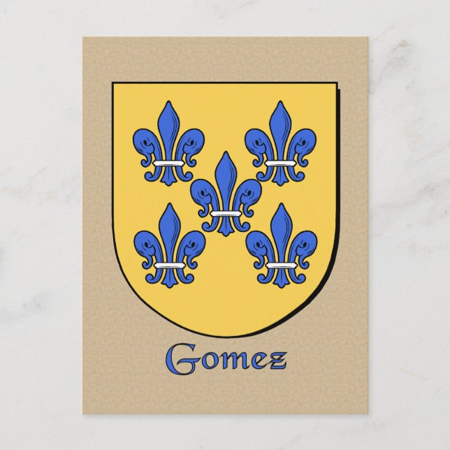 Postal Escudo heráldico de la familia Gómez (Anverso)