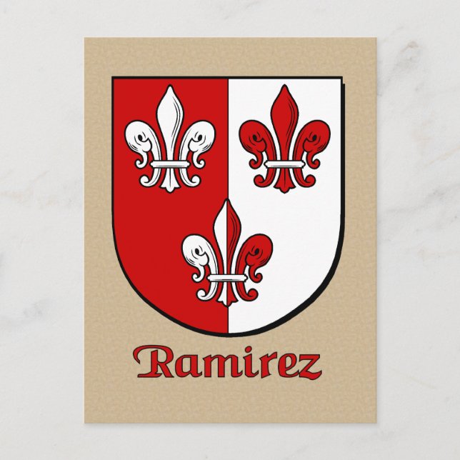 Postal Escudo heráldico de la familia Ramirez (Anverso)