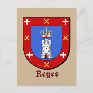 Postal Escudo heráldico de la familia Reyes