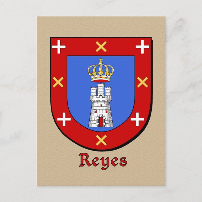 Postal Escudo heráldico de la familia Reyes (Anverso)