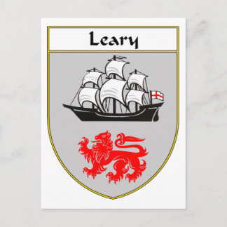 Postal Escudo Leario de armas/escudo familiar