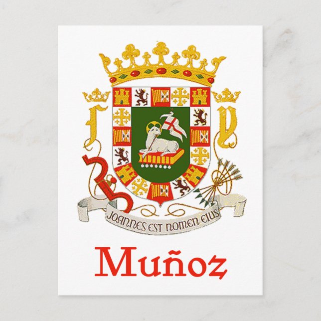 Postal Escudo Munoz de Puerto Rico (Anverso)