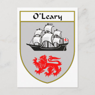 Postal Escudo O'Leary de armas/escudo familiar