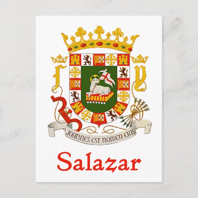 Postal Escudo Salazar de Puerto Rico (Anverso)