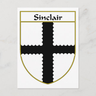Postal Escudo Sinclair de armas/escudo familiar