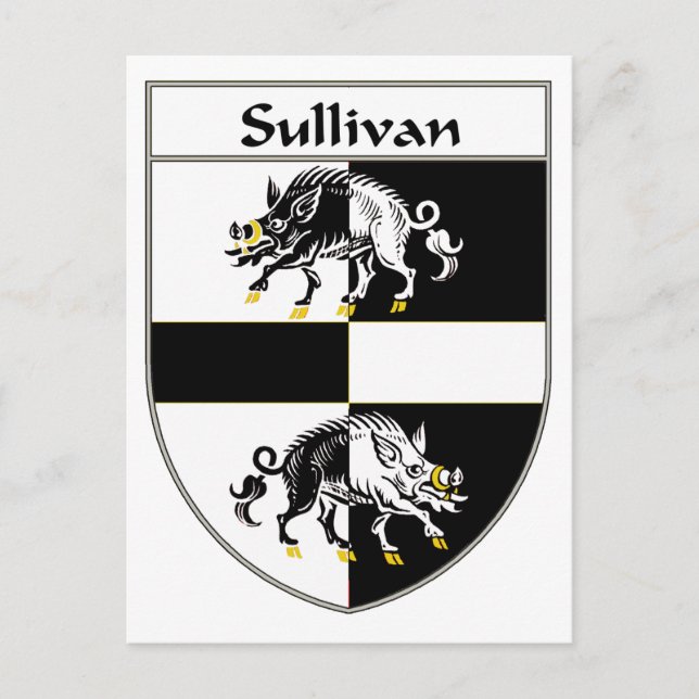 Postal Escudo Sullivan de armas/escudo familiar (Anverso)