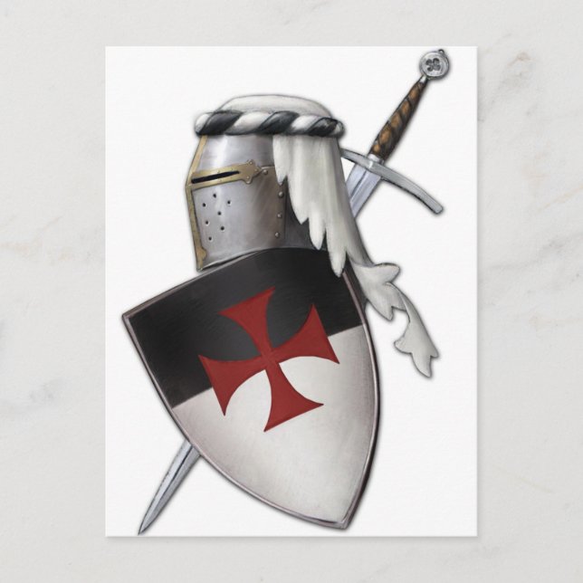 Postal Escudo templario de Caballeros (Anverso)