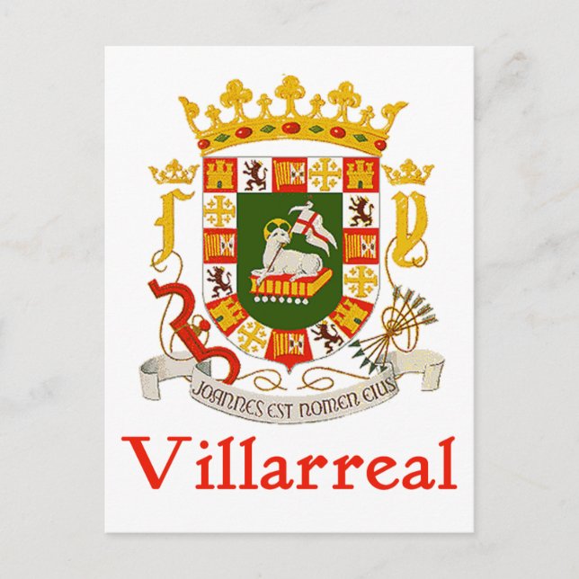Postal Escudo Villarreal de Puerto Rico (Anverso)