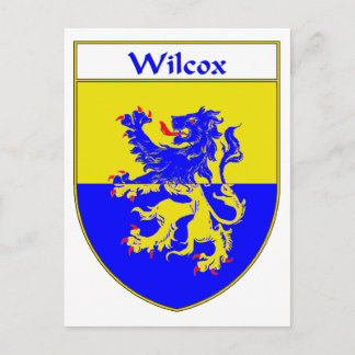 Postal Escudo Wilcox de armas/escudo familiar