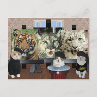 Postal Escuela de arte de Kitty
