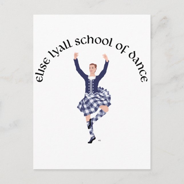 Postal Escuela de baile CUSTOM Elise Lyall (Anverso)