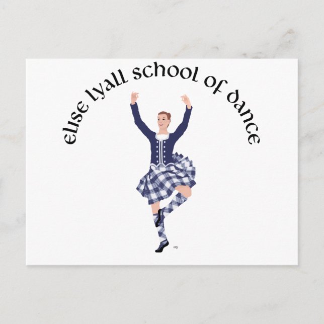 Postal Escuela de baile CUSTOM Elise Lyall (Anverso)