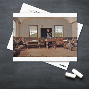 Postal Escuela de campo Winslow Homer